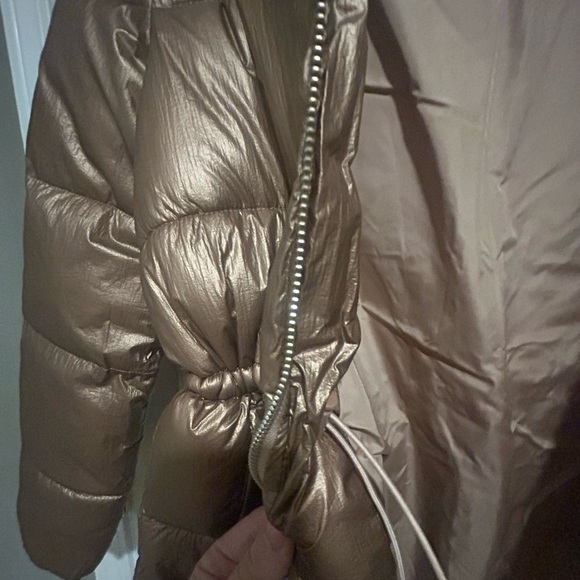 NWT Amazon Women’s Metallic Brown Heavyweight Puffer Coat Size XS New - Picture 6 of 8